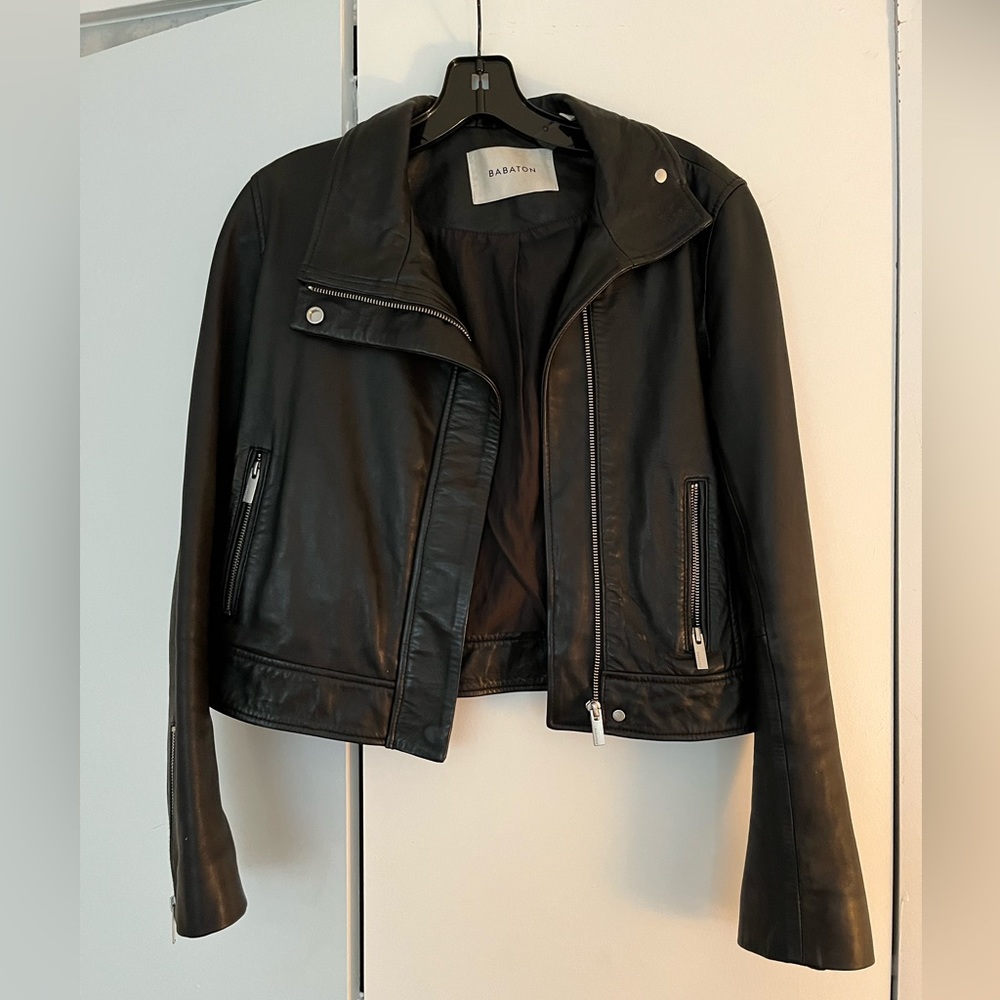 Authentic, Aritzia, black leather jacket